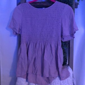 Cute short sleeve ruffled shirt from TJ Max!